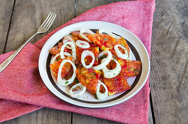 Marinated Tomato and Onion Salad Recipe