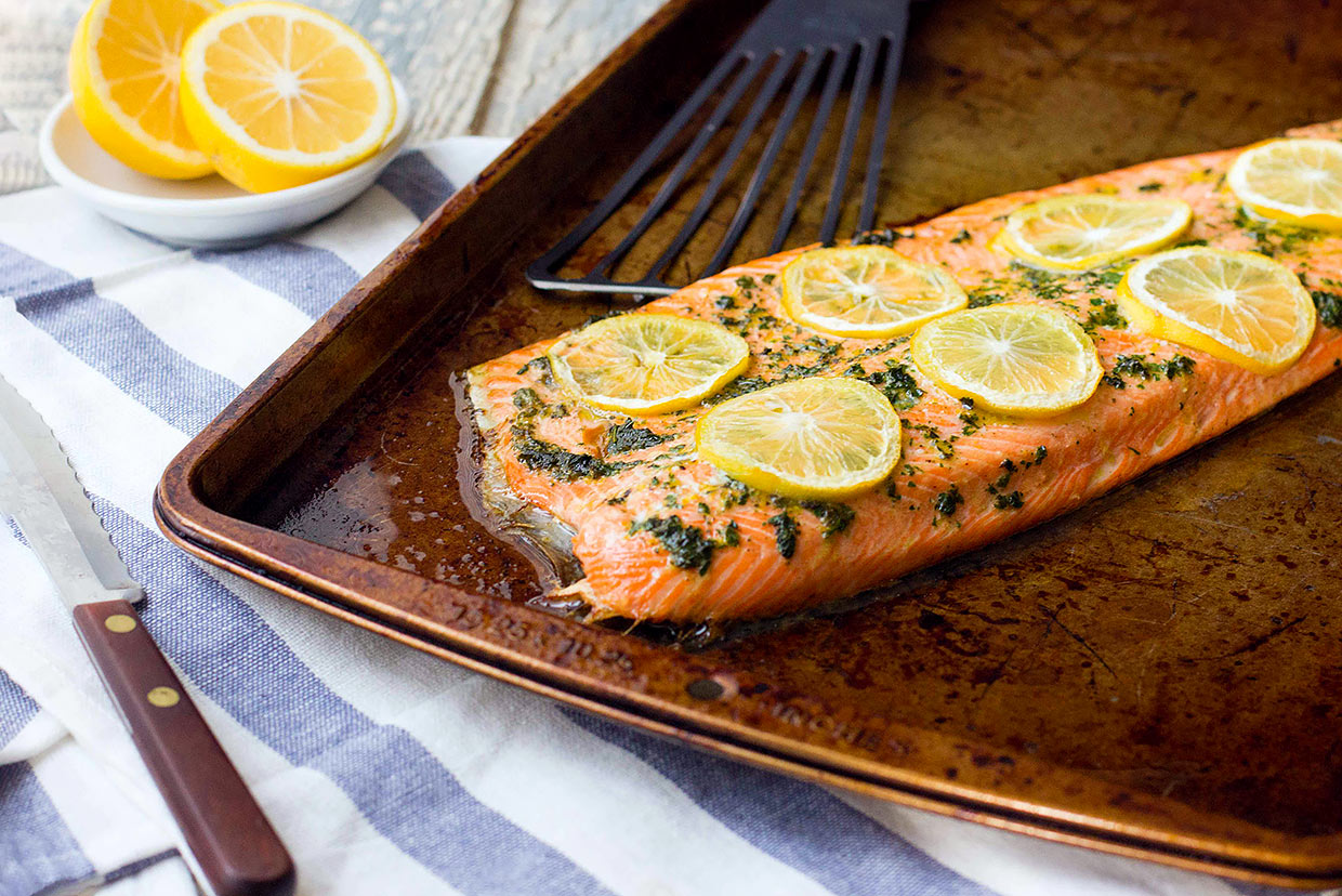 Citrus and Herb Roasted Salmon Recipe MyFoodDiary