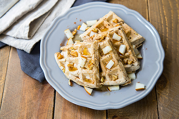 Pear & Walnut Waffle Recipe