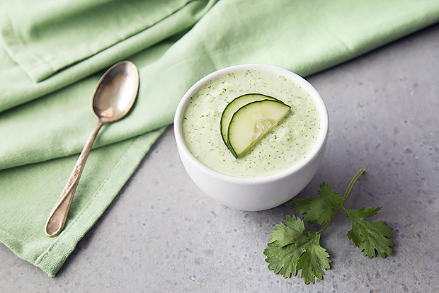 Easy Chilled Cucumber Soup with Cilantro and Lime Recipe