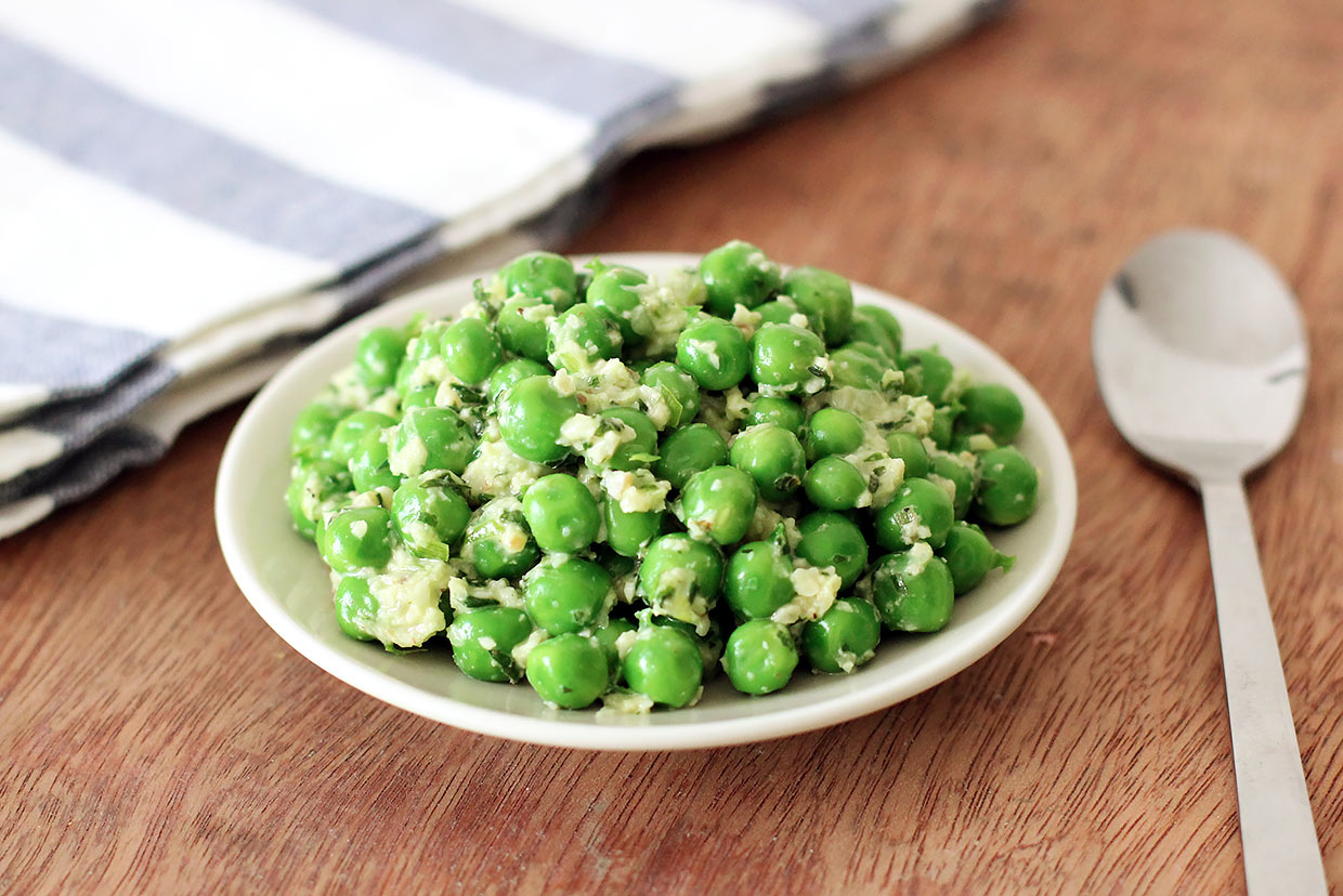 Spring Peas with Basil and Green Onion Pesto Recipe MyFoodDiary
