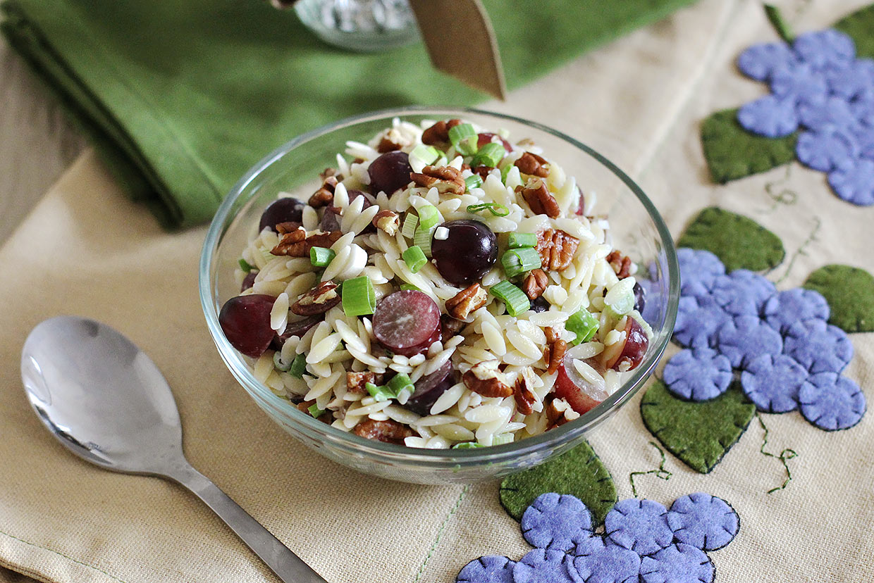 Pasta Salad with Grapes and Pecans Recipe MyFoodDiary