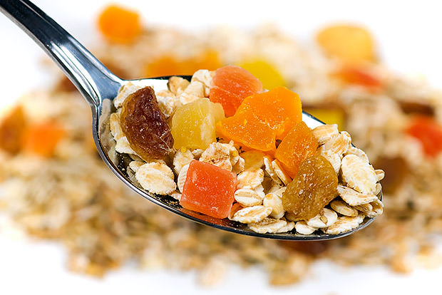 Dried fruits can be loaded with added sugars