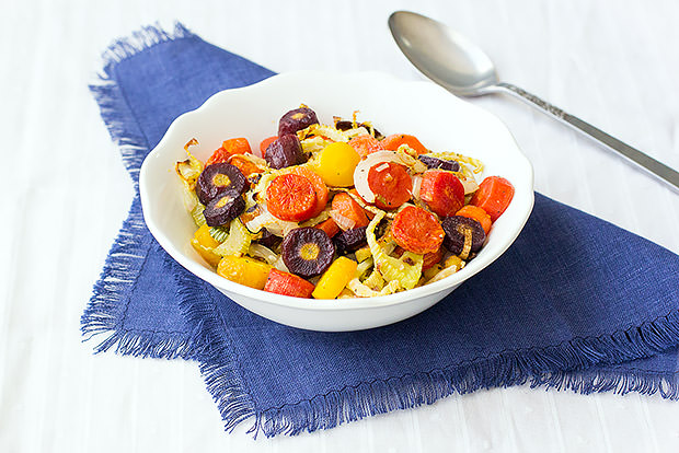 Roasted Rainbow Carrots and Fennel Recipe