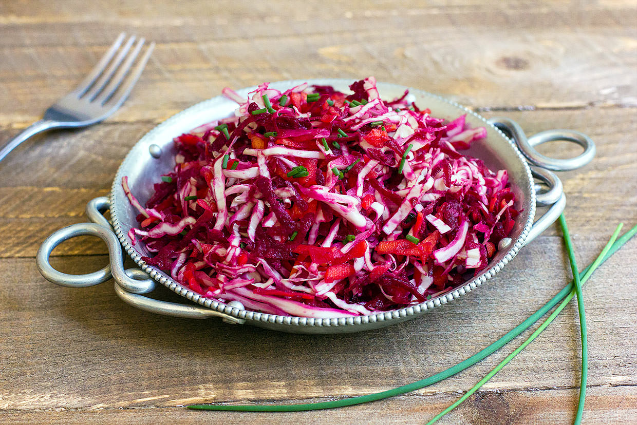 Cabbage and Beetroot Slaw Recipe MyFoodDiary