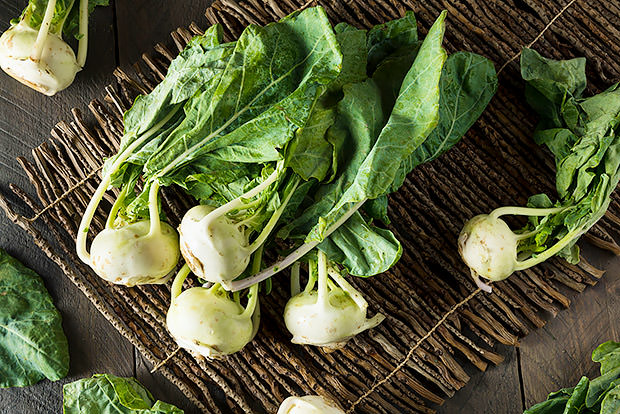 Spring vegetables - kohlrabi