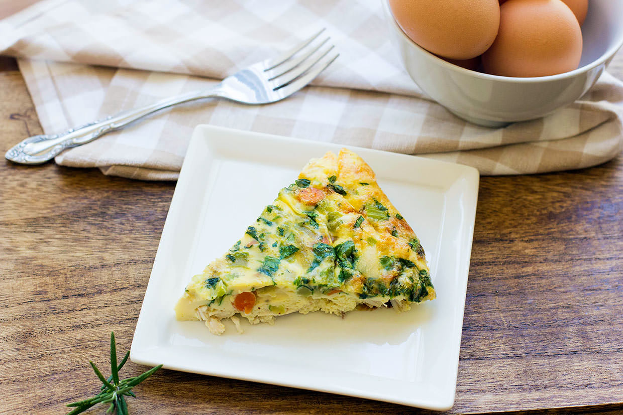 Turkey Vegetable Crustless Quiche Recipe | MyFoodDiary
