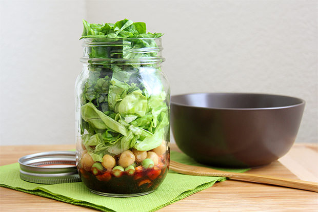 Salad in a Jar with Blueberry Balsamic Dressing Recipe