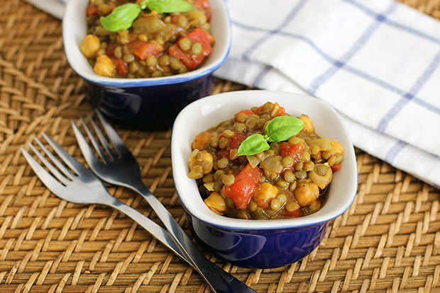 Curry Chickpea and Lentil Stew