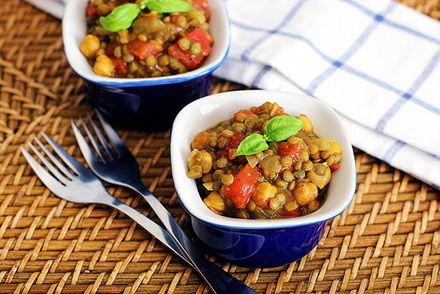 Curry Chickpea and Lentil Stew Recipe